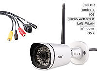 7links Wetterfeste IP-Kamera IPC-850.FHD mit 1080p Full HD und SofortLink; WLAN-Repeater WLAN-Repeater 