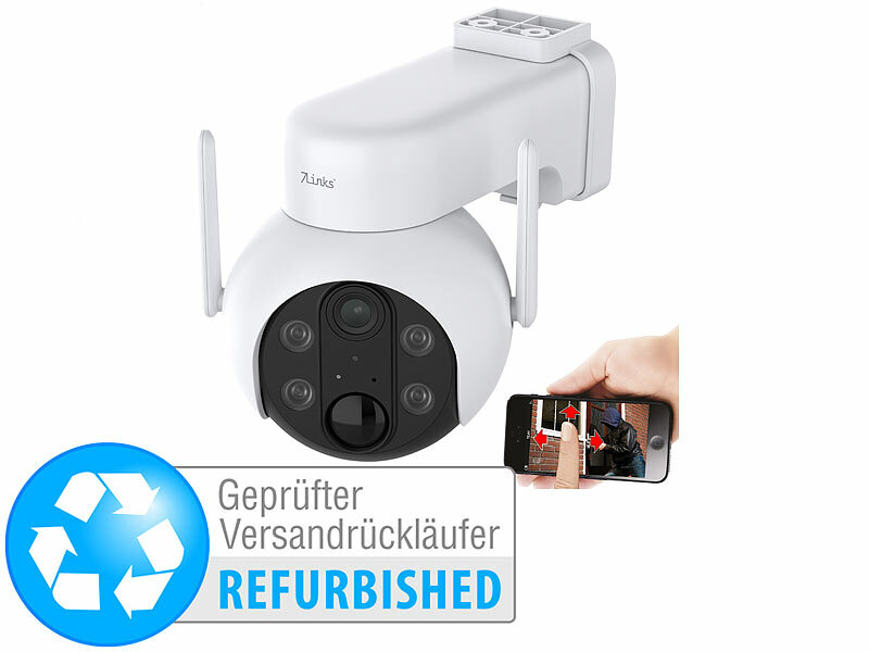 ; WLAN-IP-Überwachungskameras mit Nachtsicht, Hochauflösende Pan-Tilt-WLAN-Überwachungskameras mit Solarpanel 