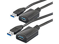 7links 2er-Set USB 3.0 Verlängerung aktiv (inkl. 5m Anschlusskabel); WLAN-Repeater WLAN-Repeater WLAN-Repeater WLAN-Repeater 
