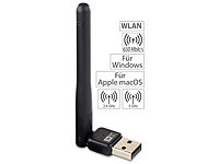 7links Mini-USB-WLAN-Stick mit 3-dBi-Antenne, 2,4 & 5,0 GHz, bis 650 Mbit/s; WLAN-Repeater WLAN-Repeater WLAN-Repeater WLAN-Repeater 