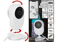 7links WLAN-Babyphone mit Full-HD-Kamera, Temperatur-Warnung, Nachtsicht, App; HD-Micro-IP-Überwachungskameras mit Nachtsicht und App 