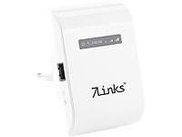 7links Dualband-WLAN-Repeater WLR-600.ac mit WPS-Button, 600 Mbit/s; WLAN-Repeater 
