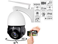 7links PTZ-IP-Überwachungskamera mit 2K, 18x-Zoom, WLAN, App, 360°, IP66; WLAN-IP-Überwachungskameras mit Objekt-Tracking & App 