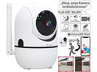 7links 2er Set WLAN-Full HD-IP-Überwachungskamera, Objekt-Tracking, App, 360°; HD-Micro-IP-Überwachungskameras mit Nachtsicht und App 