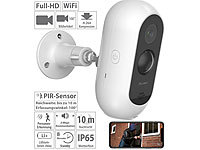 7links Akku-Outdoor-IP-Überwachungskamera, Full HD, WLAN & App, IP65; WLAN-IP-Nachtsicht-Überwachungskameras & Babyphones 