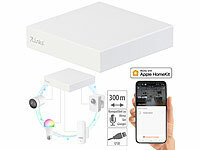 7links ZigBee-Gateway, Apple HomeKit-zertifiziert + Wassermelder; Hochauflösende Pan-Tilt-WLAN-Überwachungskameras mit Solarpanel 