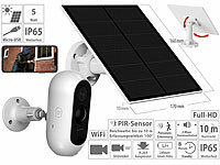 7links Solar-Akku-Überwachungskamera mit Full HD, Nachtsicht, WLAN & App; WLAN-IP-Überwachungskameras mit Objekt-Tracking & App 