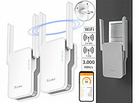 7links 2er-Set WiFi-6-Dualband-Repeater, bis 3.000MBit/s, WLAN-Mesh, LAN-Port