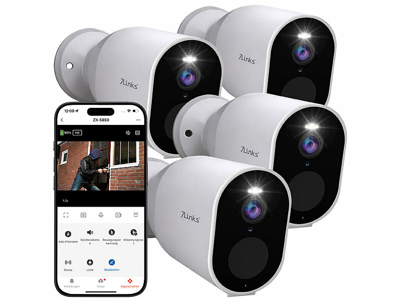 ; Outdoor-WLAN-IP-Überwachungskamera mit 2K, Farb-Nachtsicht, Dualband-WLAN Outdoor-WLAN-IP-Überwachungskamera mit 2K, Farb-Nachtsicht, Dualband-WLAN Outdoor-WLAN-IP-Überwachungskamera mit 2K, Farb-Nachtsicht, Dualband-WLAN 