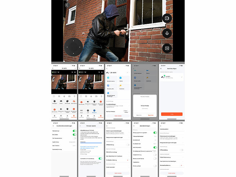 ; 4G/LTE-Akku-Außenkamera mit eSIM, 2K-Auflösung, Pan-Tilt-Funktion & Solarpanel 4G/LTE-Akku-Außenkamera mit eSIM, 2K-Auflösung, Pan-Tilt-Funktion & Solarpanel 4G/LTE-Akku-Außenkamera mit eSIM, 2K-Auflösung, Pan-Tilt-Funktion & Solarpanel 